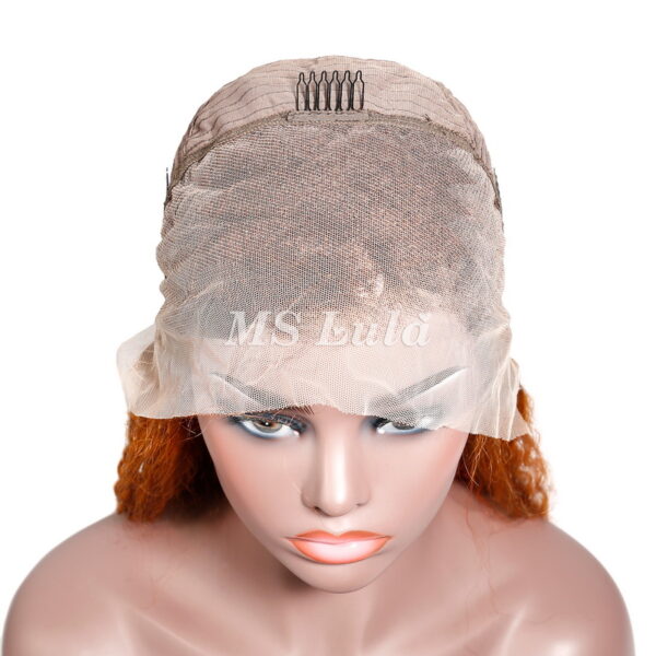 4/350 Ginger Highlight 13x4 Transparent Lace Front Wig Ombre Ginger Human Hair Wig - Image 13